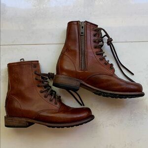 Freebird Manchester cognac brown genuine leather Lace-Up Boots size 9